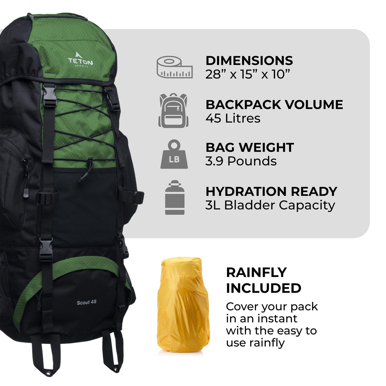 Scout 45L Hiking Backpacks